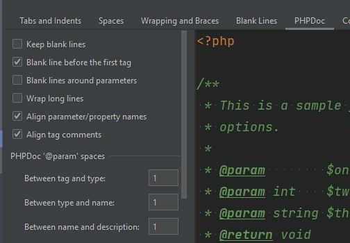 phpstorm code formatting