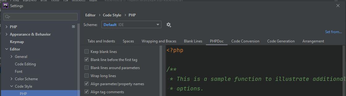 format code phpstorm